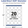 image:imageAvery Glossy White Round Labels Sure Feed Technology 175 Diameter 200 Glossy White Labels PrintToTheEdge Permanent Adhesive LaserInkjet Printable200 labels