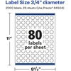 image:imageAvery Glossy White Round Labels Sure Feed Technology 34 Diameter 800 Glossy White Labels PrinttoTheEdge Permanent Adhesive LaserInkjet Printable2 000 labels