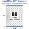 image:imageAvery Glossy White Round Labels Sure Feed Technology 34 Diameter 800 Glossy White Labels PrinttoTheEdge Permanent Adhesive LaserInkjet Printable8 000 labels