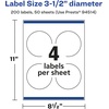 image:imageAvery Glossy White Round Labels Sure Feed Technology 35 Diameter 40 Glossy White Labels PrinttoTheEdge Permanent Adhesive LaserInkjet Printable200 labels