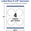 image:imageAvery Glossy White Round Labels Sure Feed Technology 35 Diameter 40 Glossy White Labels PrinttoTheEdge Permanent Adhesive LaserInkjet Printable40 labels
