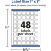 image:imageAvery Glossy White Square Labels Sure Feed Technology 1 x 1 480 Glossy White Labels PrinttoTheEdge Permanent Adhesive LaserInkjet Printable1 200 labels