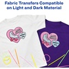 image:imageAvery Glow in the Dark Fabric Transfer Paper 85 x 11 Printable Heat Transfers for Inkjet Printers 2 Sheets 03242