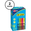 image:imageAvery HiLiter DeskStyle Highlighters Chisel Tip 12 Highlighters Assorted Colors 2 Packs 25601