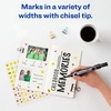 image:imageAvery Large Black Permanent Marker with Thick Chisel Tip for Calligraphy Fabric Desk Work Pack of 12 08888