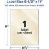 image:imageAvery Pearlized Ivory Rectangle Labels 85 x 11 10 Pearlized Ivory Labels LaserInkjet Printable100 labels