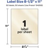 image:imageAvery Pearlized Ivory Rectangle Labels 85 x 11 10 Pearlized Ivory Labels LaserInkjet Printable50 labels