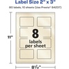 image:imageAvery Pearlized Ivory Rectangle Labels Sure Feed Technology PrinttoTheEdge 2 x 3 80 Pearlized Ivory Labels LaserInkjet Printable80 labels