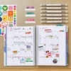 image:imageAvery Planner Undated 12Month Planner with Monthly Title Stickers 825 x 975 Weekly Spread Sage Harmony Design 29876