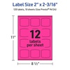 image:imageAvery Printable Arched Square Labels Sure Feed Technology 2 x 2316 Neon Magenta Labels PrintToTheEdge LaserInkjet Printable 120 Total Great for Cosmetics and Soaps120 labels