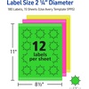 image:imageAvery Printable Burst ID Labels with Sure Feed 214 Diameter Assorted Neon Colors Magenta Green and Yellow Laser amp Inkjet Compatible 180 Blank Labels Total 5995One Size