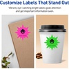 image:imageAvery Printable Burst ID Labels with Sure Feed 214 Diameter Assorted Neon Colors Magenta Green and Yellow Laser amp Inkjet Compatible 180 Blank Labels Total 5995One Size