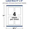 image:imageAvery Printable Durable White Rectangle Labels Sure Feed Technology 4 x 3 PrinttotheEdge Waterproof Labels Laser amp PigmentBased Inkjet Compatible 100 Total400 labels