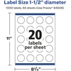 image:imageAvery Printable Durable White Round Labels Sure Feed Technology 15 Diameter PrinttotheEdge Waterproof Labels Laser amp PigmentBased Inkjet Compatible 500 Total1 000 labels