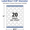 image:imageAvery Printable Durable White Round Labels Sure Feed Technology 15 Diameter PrinttotheEdge Waterproof Labels Laser amp PigmentBased Inkjet Compatible 500 Total200 labels