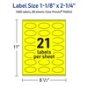 image:imageAvery Printable Oval Labels Sure Feed Technology 118 x 214 Neon Yellow Labels PrinttoTheEdge LaserInkjet Printable 210 Total Great for Soaps and Candles1 680 labels