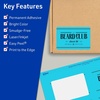image:imageAvery Printable Rectangle Labels Sure Feed Technology 2 x 3 Bright Blue Labels PrinttoTheEdge LaserInkjet Printable 80 Total Great for Mailing and Candles80 labels