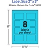 image:imageAvery Printable Rectangle Labels Sure Feed Technology 2 x 3 Bright Blue Labels PrinttoTheEdge LaserInkjet Printable 80 Total Great for Mailing and Candles80 labels