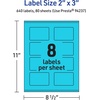 image:imageAvery Printable Rectangle Labels Sure Feed Technology 2 x 3 Bright Blue Labels PrinttoTheEdge LaserInkjet Printable 80 Total Great for Mailing and Candles640 labels