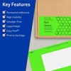image:imageAvery Printable Rectangle Labels Sure Feed Technology 3 x 5 Neon Green Labels PrinttoTheEdge LaserInkjet Printable 30 Total Great for Shipping and Packaging60 labels