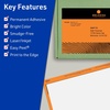 image:imageAvery Printable Rectangle Labels Sure Feed Technology 434 x 734 Bright Orange Labels PrinttoTheEdge LaserInkjet Printable 20 Total Great for Shipping and Packaging160 labels