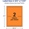 image:imageAvery Printable Rectangle Labels Sure Feed Technology 434 x 734 Bright Orange Labels PrinttoTheEdge LaserInkjet Printable 20 Total Great for Shipping and Packaging40 labels
