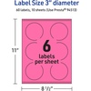 image:imageAvery Printable Round Labels Sure Feed Technology 3 Diameter Bright Pink Labels PrinttoTheEdge LaserInkjet Printable 60 Total Great for Soaps and Packaging60 labels