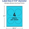 image:imageAvery Printable Round Labels Sure Feed Technology 312 Diameter Bright Blue Labels PrinttoTheEdge LaserInkjet Printable 80 Total Great for Packaging and Candles320 labels