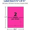 image:imageAvery Printable Shipping Labels 512 x 812 Neon Green Laser amp Inkjet Compatible 200 Blank Labels Total Great for Branding Mailing Organizing and More 5952Neon Magenta