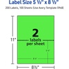 image:imageAvery Printable Shipping Labels 512 x 812 Neon Green Laser amp Inkjet Compatible 200 Blank Labels Total Great for Branding Mailing Organizing and More 5952Neon Green
