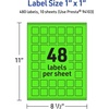 image:imageAvery Printable Square Labels Sure Feed Technology 1 x 1 Neon Green Labels PrinttoTheEdge LaserInkjet Printable 480 Total Great for Soaps and QR Codes480 labels