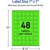 image:imageAvery Printable Square Labels Sure Feed Technology 1 x 1 Neon Green Labels PrinttoTheEdge LaserInkjet Printable 480 Total Great for Soaps and QR Codes3 840 labels