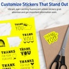 image:imageAvery Printable Sticker Paper 812 x 11 FullSheet Labels Neon Yellow Labels LaserInkjet Printable 20 Total Great for Packaging and Stickers80 labels