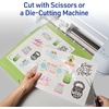 image:imageAvery Printable Sticker Paper 85 x 11 Glossy Clear Permanent Adhesive LaserInkjet Compatible 7 FullSize Label Sheets Great for Product Branding Cute Stickers Custom Signs and More 439785 x 11