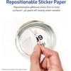 image:imageAvery Printable Sticker Paper 85 x 11 Matte White Repositionable Adhesive LaserInkjet Compatible 5 FullSize Label Sheets Great for Product Branding Cute Stickers Crafts and More 53202Matte White