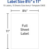 image:imageAvery Printable Sticker Paper 85 x 11 Matte White Repositionable Adhesive LaserInkjet Compatible 5 FullSize Label Sheets Great for Product Branding Cute Stickers Crafts and More 53202Matte White