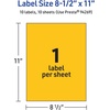 image:imageAvery Printable Sticker Paper 85 x 11 Matte White Repositionable Adhesive LaserInkjet Compatible 5 FullSize Label Sheets Great for Product Branding Cute Stickers Crafts and More 53202Bright Yellow