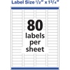 image:imageAvery Rectangle Labels Sure Feed Technology 05 x 175 400 Glossy White Labels 364454 000 labels