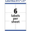 image:imageAvery Rectangle Labels Sure Feed Technology 313 x 4 30 Glossy White Labels 3647030 labels