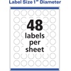 image:imageAvery Round Labels Sure Feed Technology 1 Diameter 240 Glossy White Labels 364852 400 labels