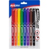 image:imageAVERY Dual Tip Markers  Fine Tip and Chisel Tip QuickDrying WaterBased Black Ideal for Planners and Journals 3PackAssorted