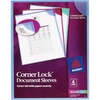 image:imageAvery Corner Lock Document Sleeves Holds up to 20 Sheets Assorted Colors 6 Plastic Sleeves 722626 Covers