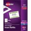 image:imageAvery Customizable Name Badge Inserts 225 x 35 White 400 Printable Name Tag Inserts 5390312 in X 214 in