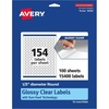 image:imageAvery Glossy Clear Round Labels Sure Feed Technology 05 Diameter 1540 Glossy Clear Labels PrinttoTheEdge LaserInkjet Printable15 400 labels