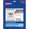 image:imageAvery Glossy Clear Round Labels Sure Feed Technology 05 Diameter 1540 Glossy Clear Labels PrinttoTheEdge LaserInkjet Printable7 700 labels