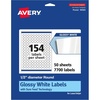 image:imageAvery Glossy White Round Labels Sure Feed Technology 12 Diameter 1540 Glossy White Labels PrinttoTheEdge Permanent Adhesive LaserInkjet Printable7 700 labels