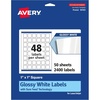image:imageAvery Glossy White Square Labels Sure Feed Technology 1 x 1 480 Glossy White Labels PrinttoTheEdge Permanent Adhesive LaserInkjet Printable2 400 labels