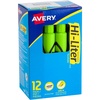 image:imageAvery HiLiter DeskStyle Highlighters Smear Safe Ink Chisel Tip 12 Fluorescent Green Highlighters 24020Fluorescent Green