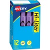 image:imageAvery HiLiter DeskStyle Highlighters Smear Safe Ink Chisel Tip 12 Fluorescent Purple Highlighters 2406012 Count Pack of 1