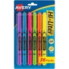 image:imageAvery HiLiter PenStyle Highlighters Smear Safe Ink Chisel Tip 6 Assorted Color Highlighters 235851 Count Pack of 36